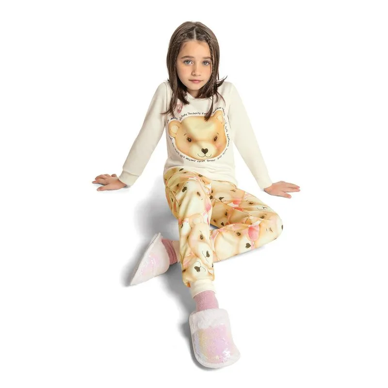 Pijama Infantil Feminino Bear Trick Nick Bege 3