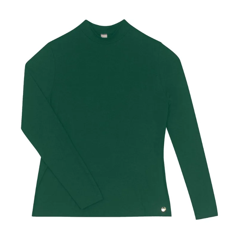 Blusa Feminina Manga Longa Gola Alta Rovitex Verde G