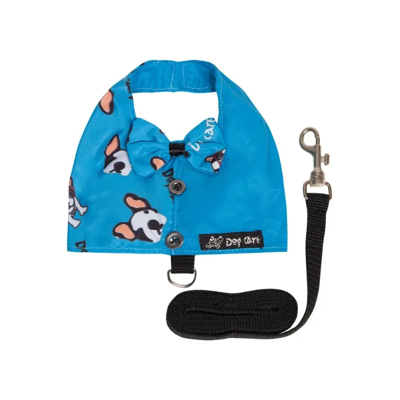 Peitoral Jeans Com Guia Dog Care Azul M / Verde
