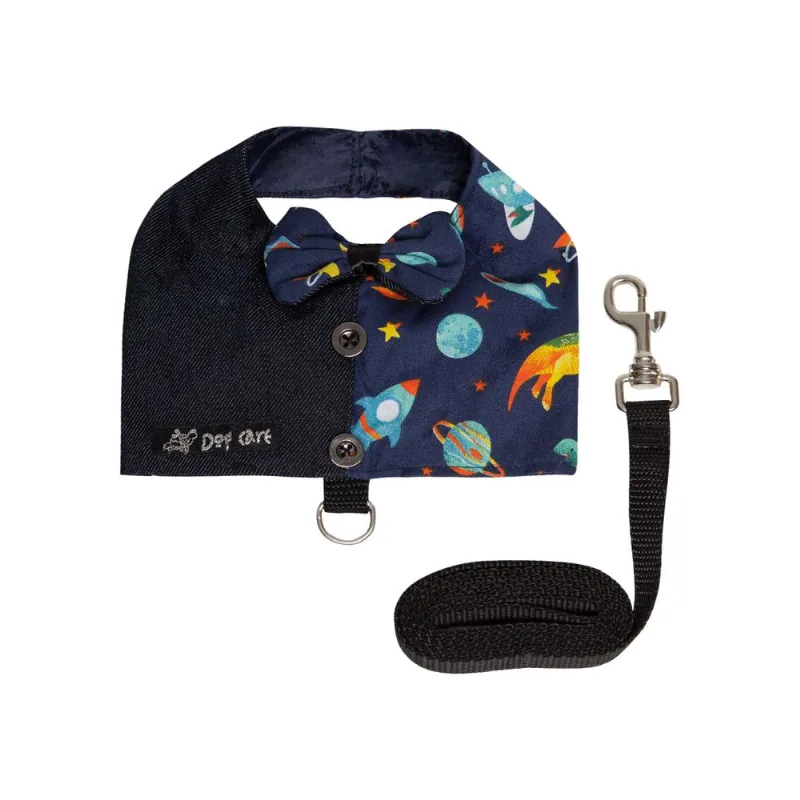 Peitoral Jeans Com Guia Dog Care Azul G / Azul
