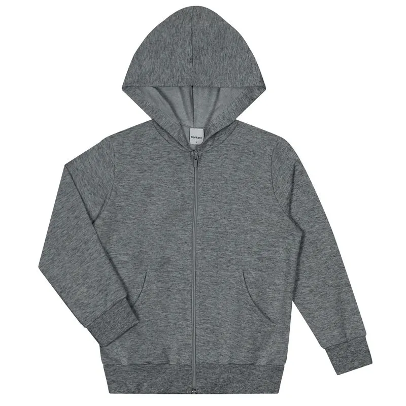 Jaqueta Infantil Moletom com Capuz Rovitex Kids Cinza 2