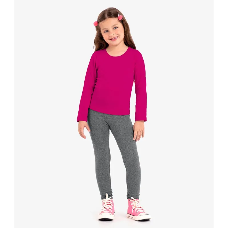 Legging Infantil Feminina Molecotton Rovitex Kids Cinza 14