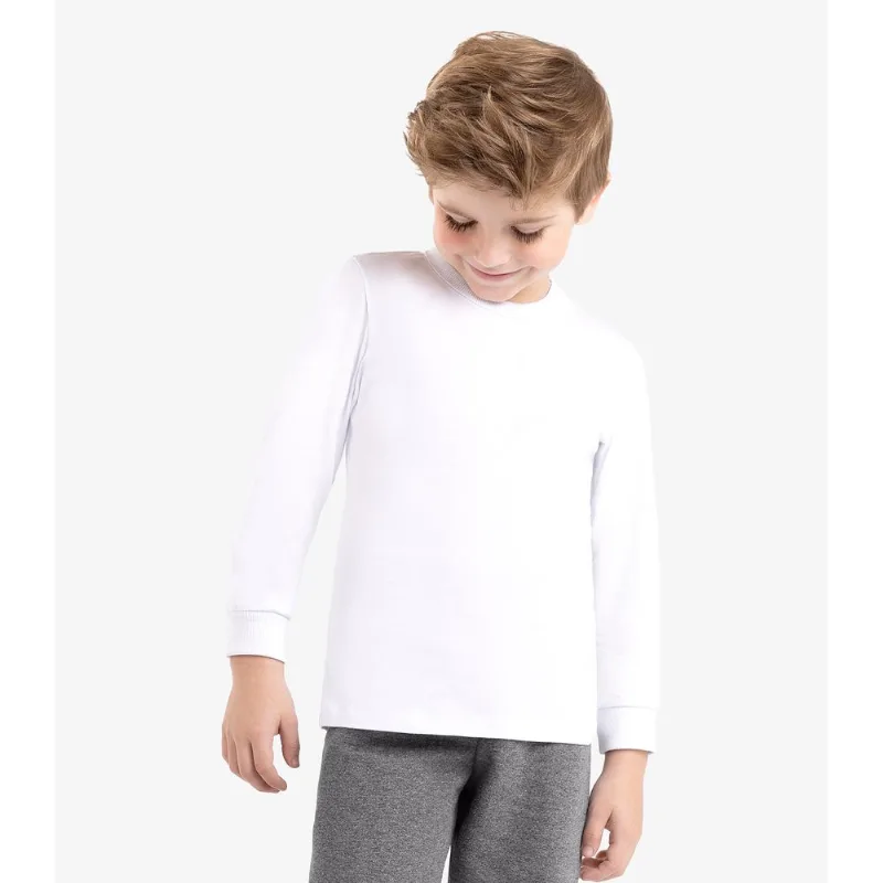 Camiseta Menino Longa Meia Malha Rovitex Kids Branco 3