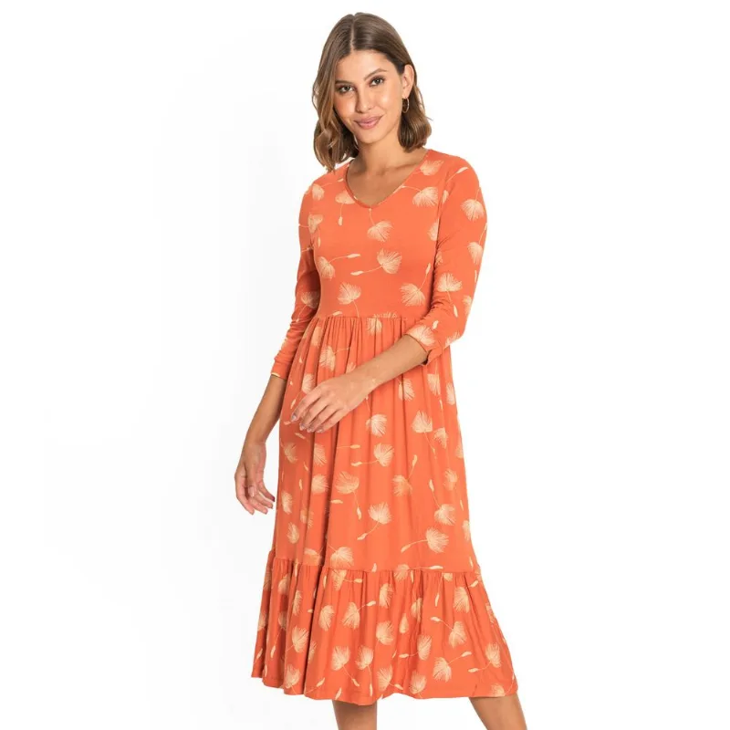 Vestido Feminino Midi Dente de Leão Endless Laranja G