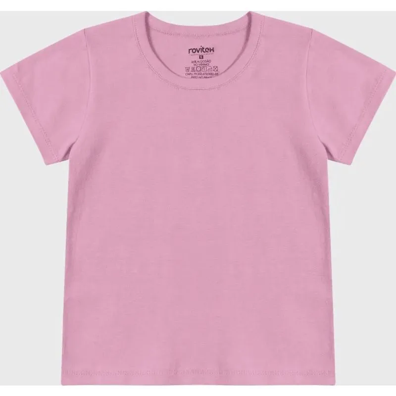 Blusa Feminina Infantil Básica de Malha Rovitex Lilás