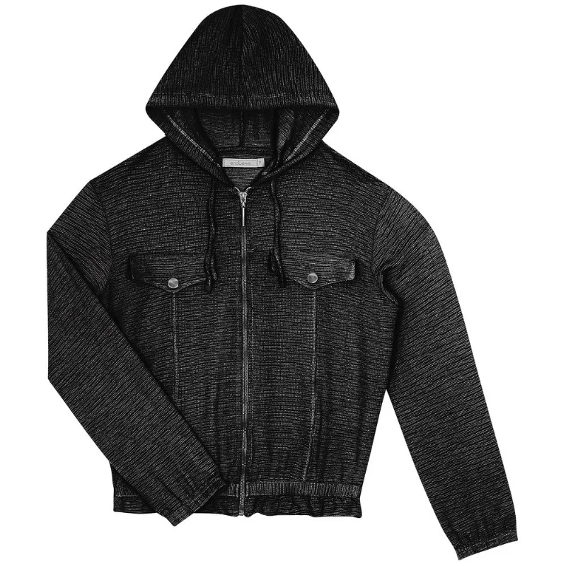 Jaqueta Feminina Com Capuz Detalhada Endless Preto M