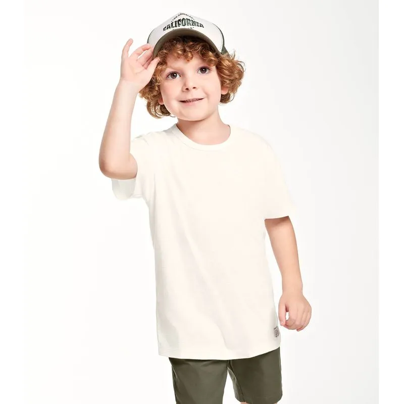 Camiseta Infantil Masculina Meia Malha Trick Nick Bege 4