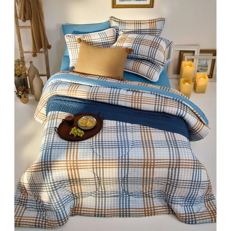 Jogo de Cama Casal Estampado 3pçs Premium Vivaldi Amarelo