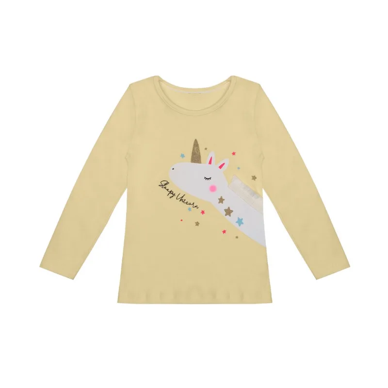 Blusa Infantil Unicórnio Select Amarelo 3