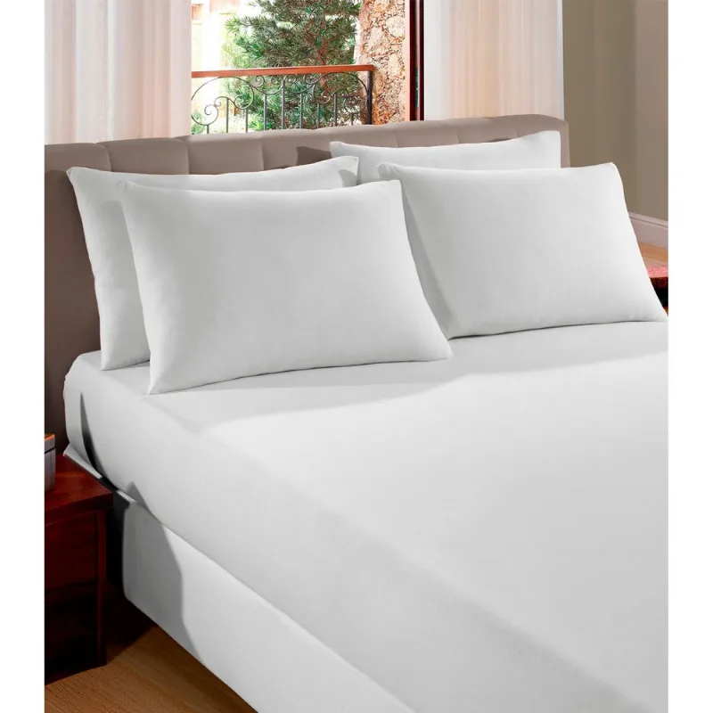 Lençol King Com Elástico Liso Premium Vivaldi Branco Branco