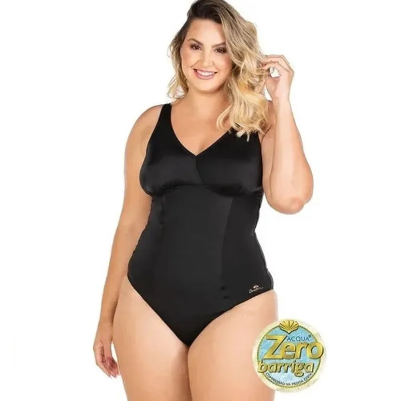 Maiô Classic Liso Zero Barriga Dilady - Banho De Mar 6015401