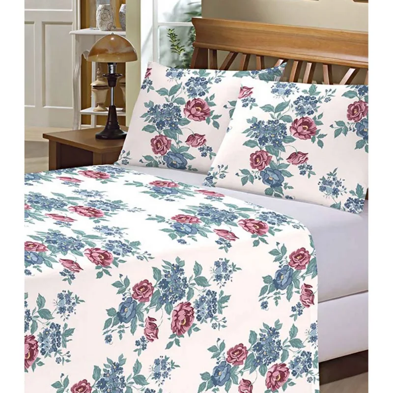 Jogo de Cama Casal Microfibra Camesa Rosa