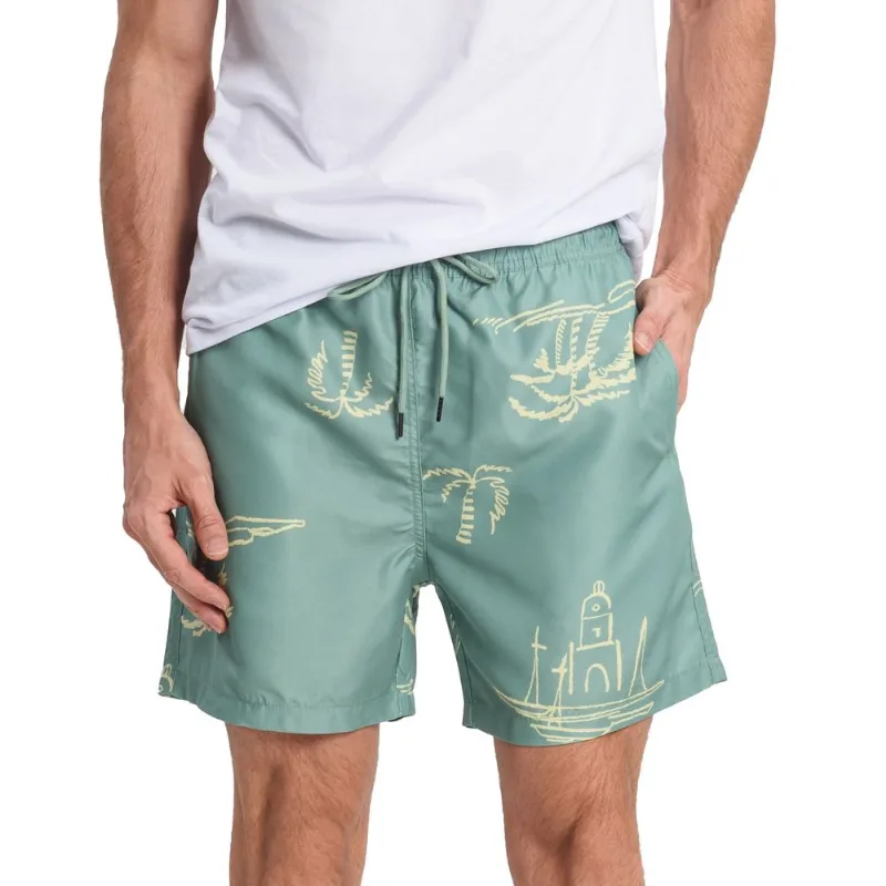 Bermuda Masculina Estampada em Microfibra Rovitex Verde 44