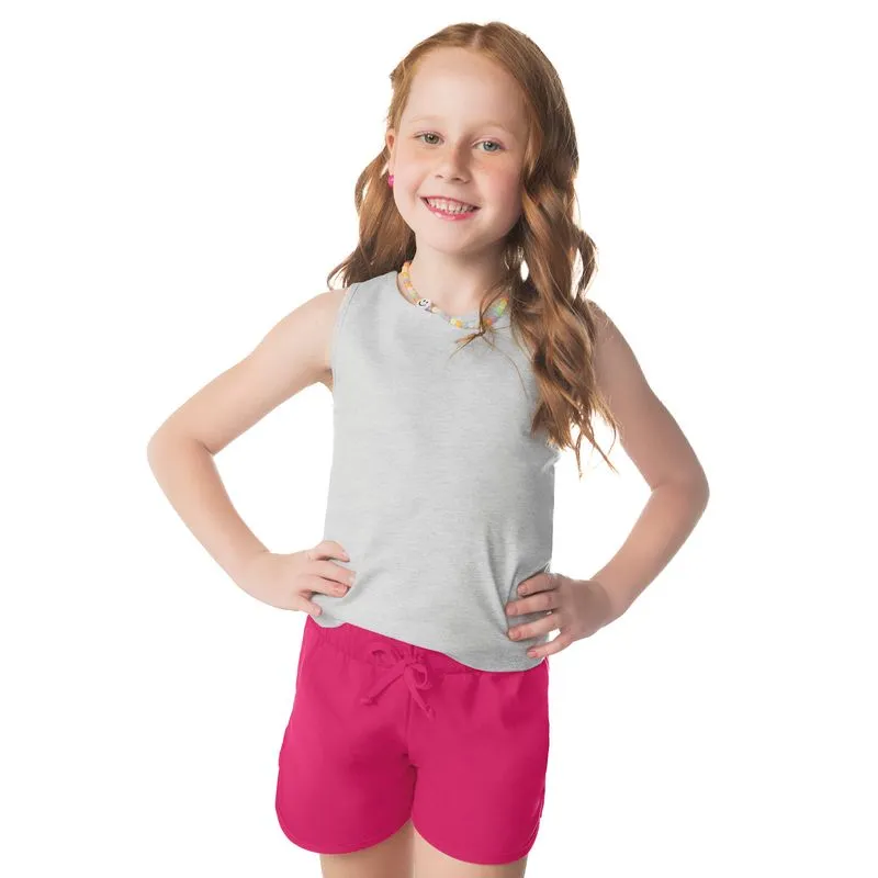 Regata Básica Infantil Feminina Rovi Kids Cinza 14