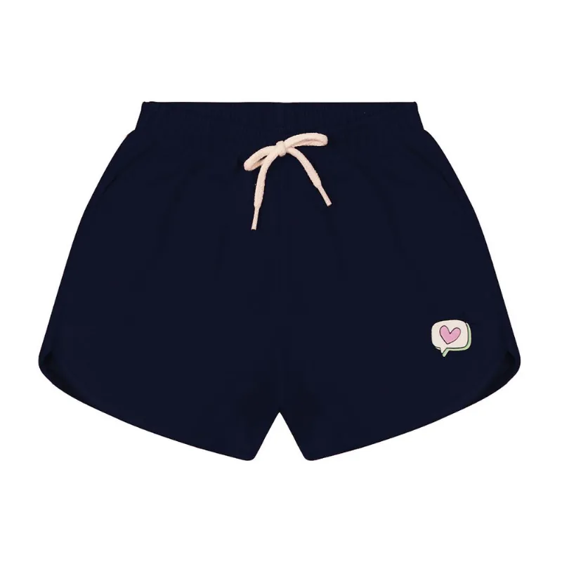 Shorts Infantil Feminino Coração Rovitex Kids Azul 4