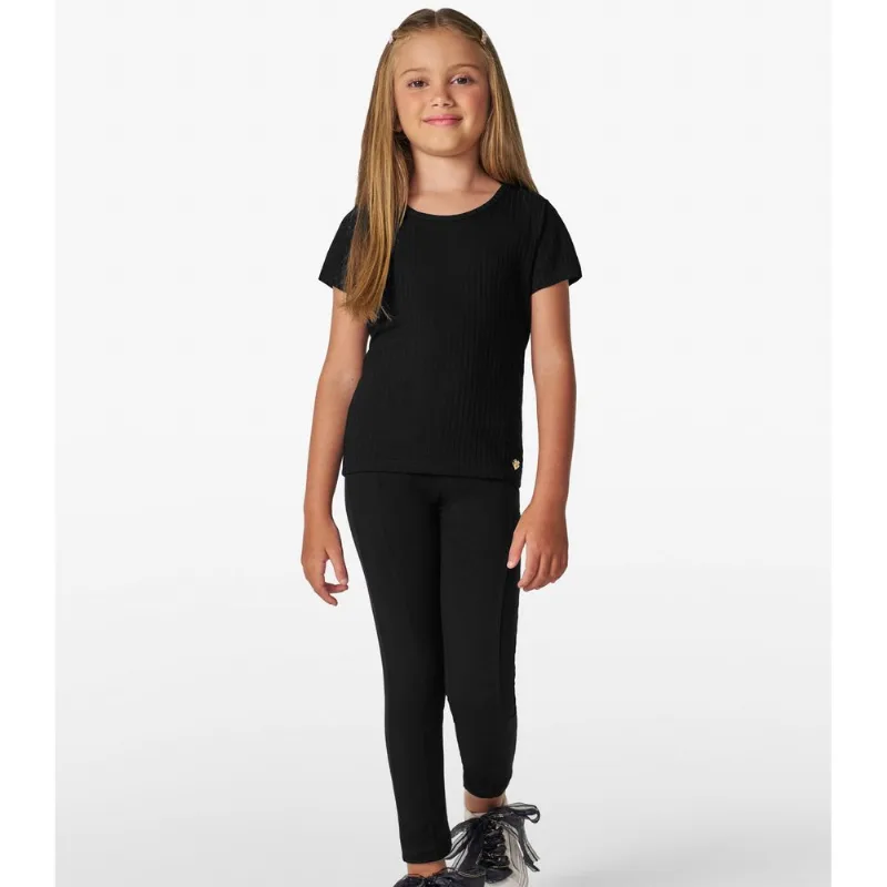 Blusa Infantil Feminina Canelada Trick Nick Preto 4