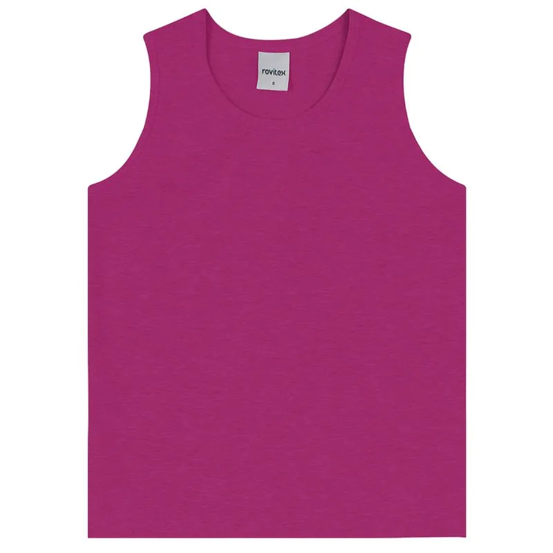 Regata Básica Infantil Feminina Rovi Kids Rosa 8