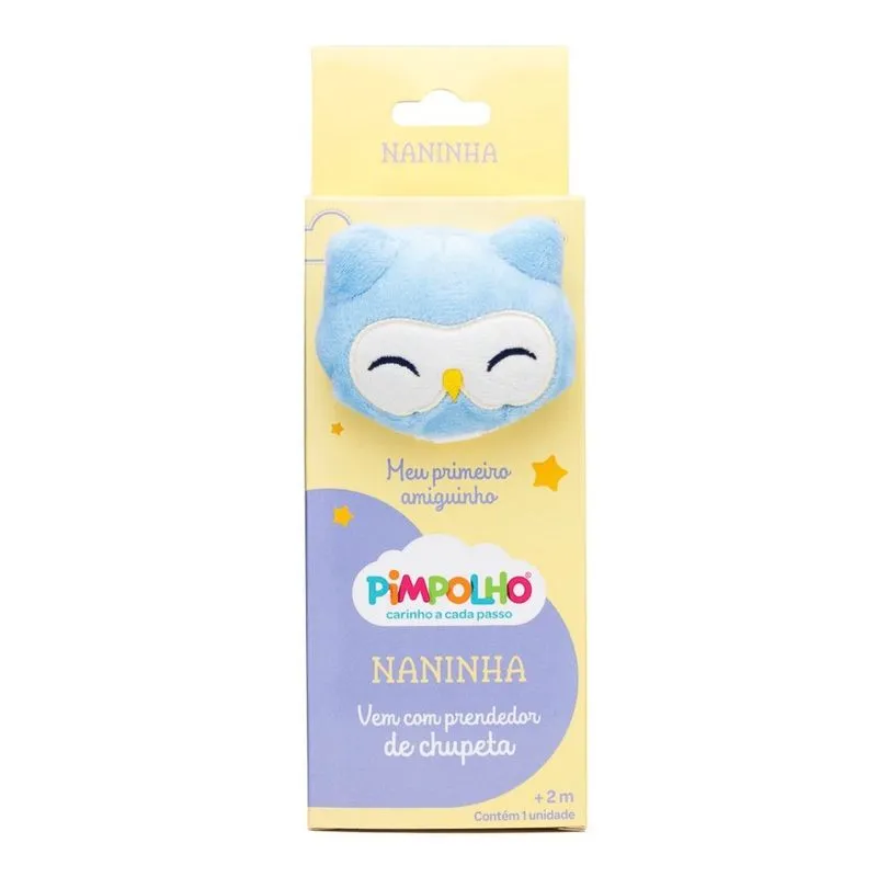 Naninha Com Prendedor De Chupeta Pimpolho Azul Un