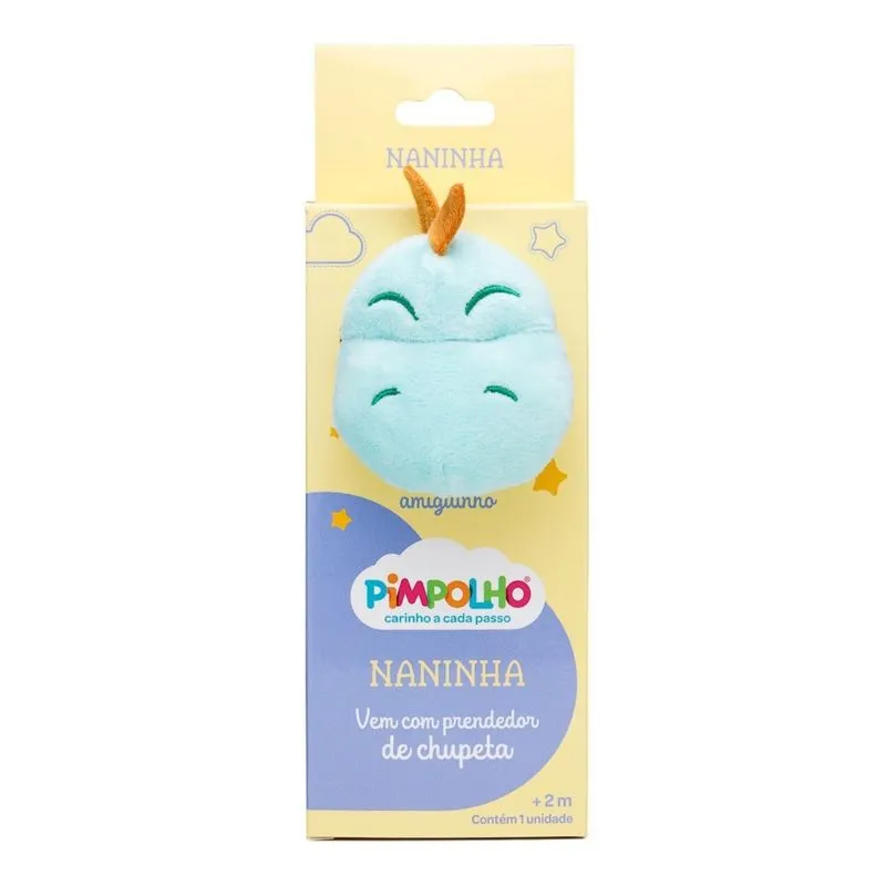 Naninha Com Prendedor De Chupeta Pimpolho Azul Un