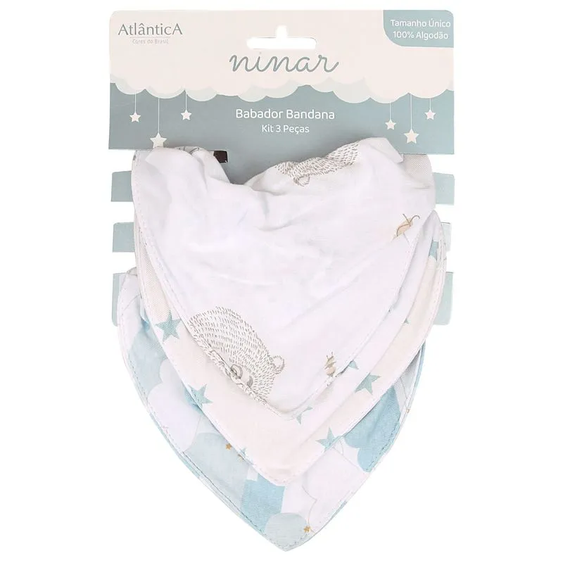Kit Babador 3 Peças Amigo Urso Porto Franco Unica Un