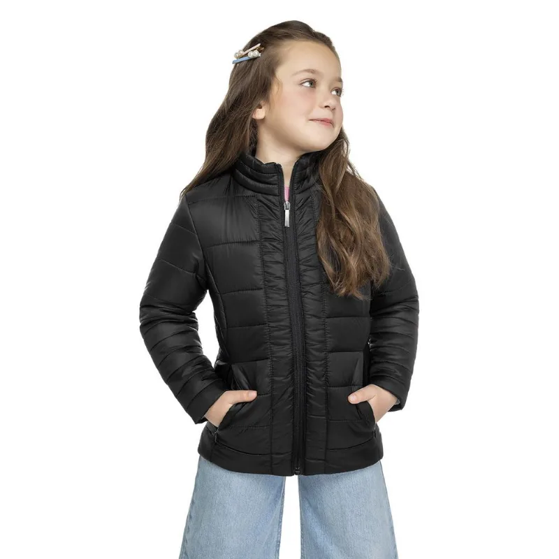 Jaqueta Puffer Infantil Trick Nick Preto 4