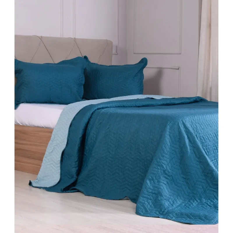 Jogo De Cobre Leito Queen Ultra Lisse Bene Casa Azul