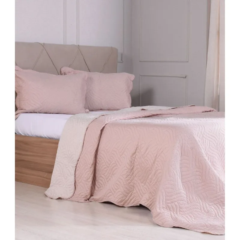 Jogo De Cobre Leito King Ultra Lisse Bene Casa Rosa