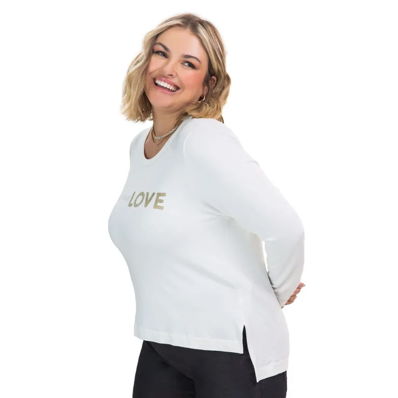 Blusao Molecoton De Viscose Secret Glam Bege Plus G1