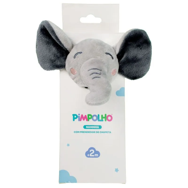Naninha Com Prendedor De Chupeta Pimpolho Cinza Un