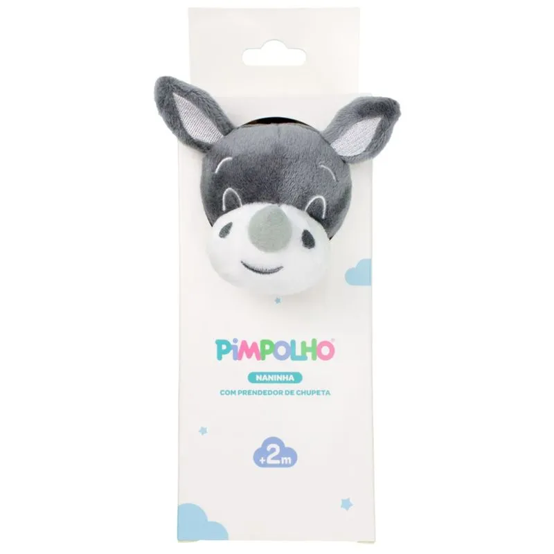Naninha Com Prendedor De Chupeta Pimpolho Cinza Un