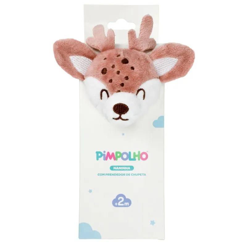 Naninha Com Prendedor De Chupeta Pimpolho Rosa Un