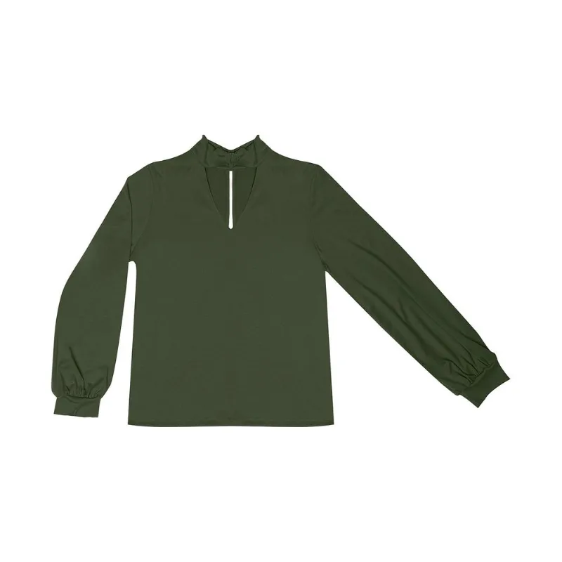 Blusa Manga Longa Rovitex Verde Gg