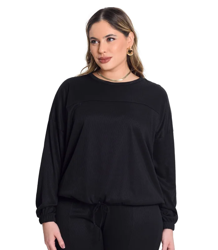 Blusao Ribana Duo Secret Glam Preto Plus G2
