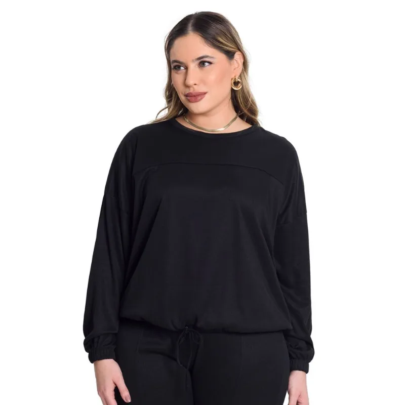 Blusao Ribana Duo Secret Glam Preto Plus G4