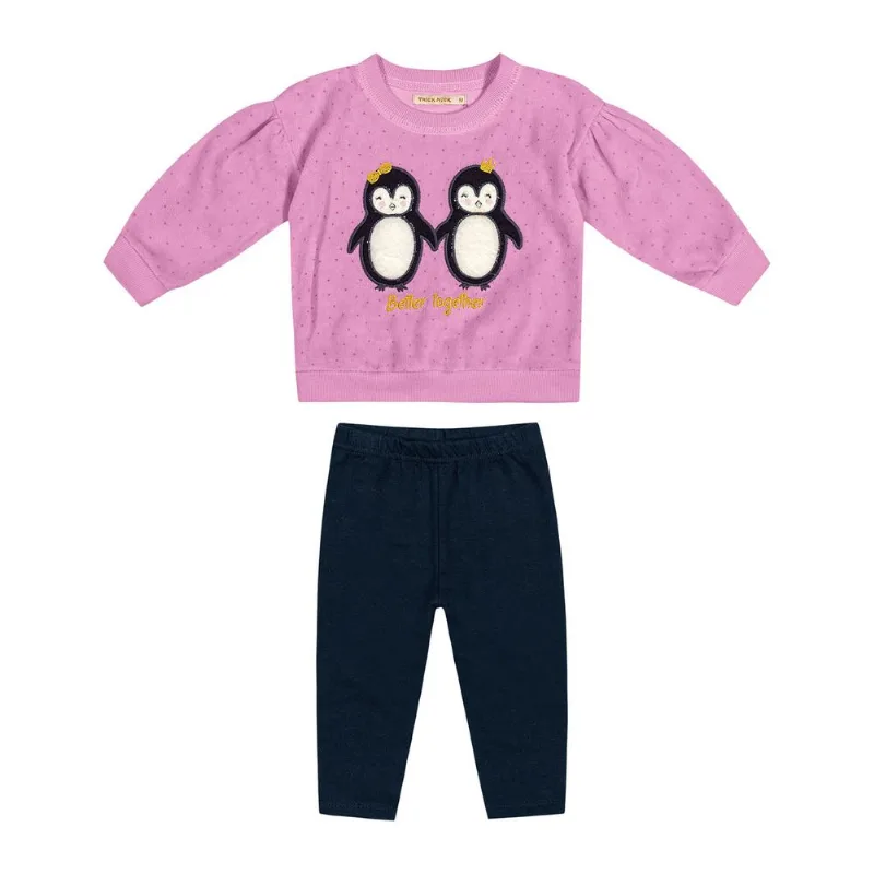 Conjunto Blusão Com Legging Trick Nick Rosa P
