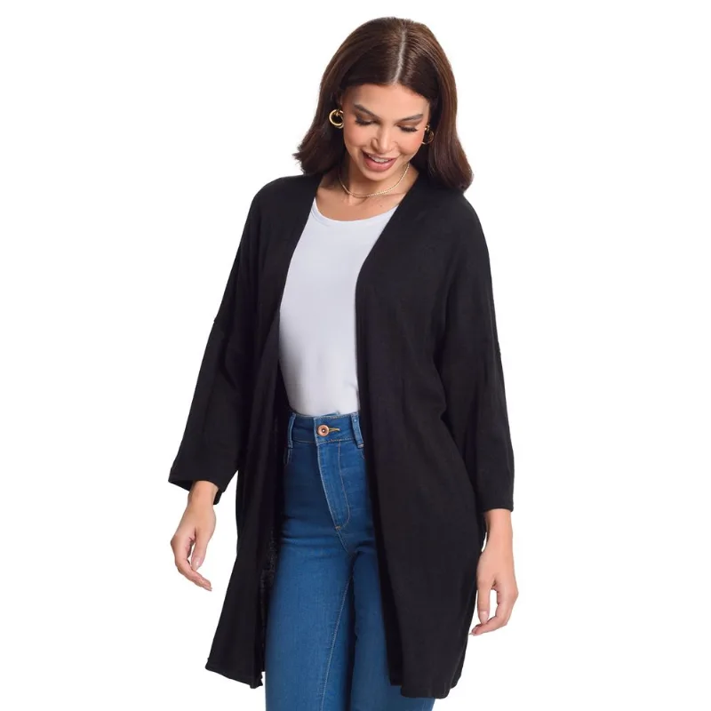 Cardigan Alongado Rovitex Preto P