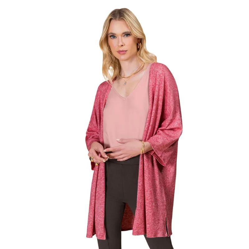 Cardigan Alongado Rovitex Vermelho P