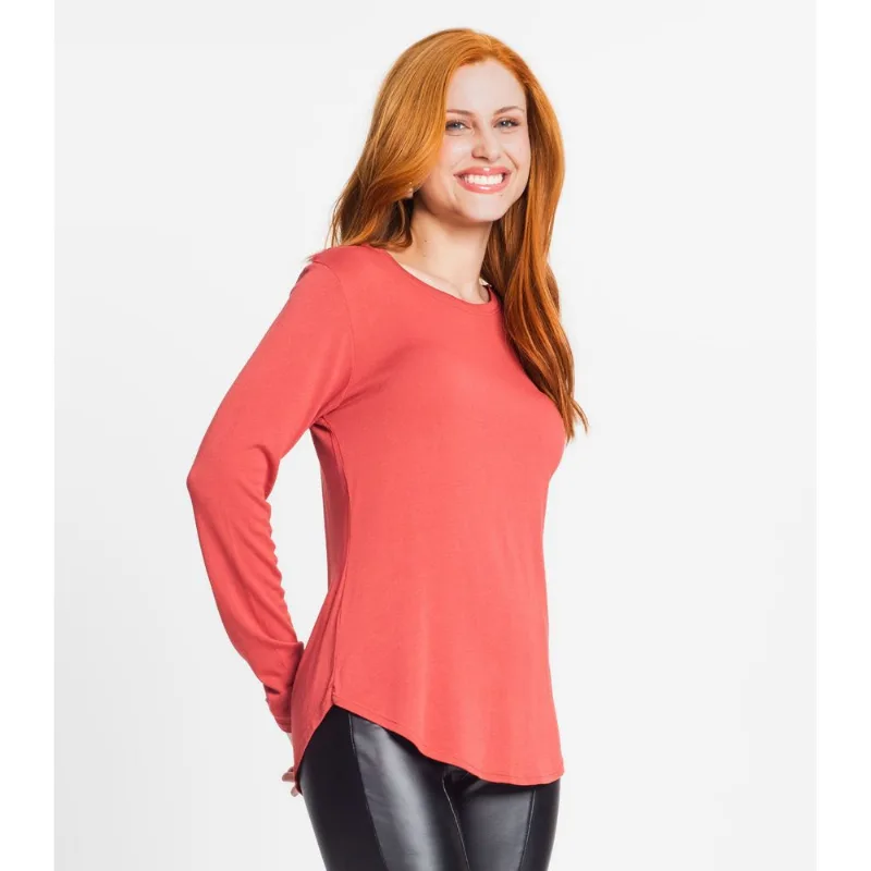 Blusa Feminina Manga Longa Visco Tricot Rovitex Marrom G