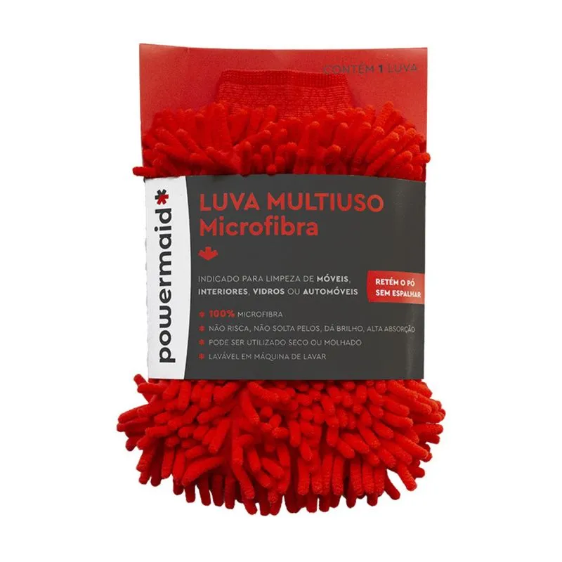 Luva Multiuso Microfibra Powermaid Camesa Unica Un