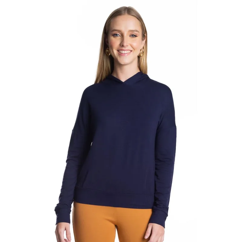 Blusão Com Capuz Feminino Rovitex Azul G