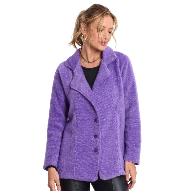 Casaco Tweed Favo Feminino Endless Roxo M