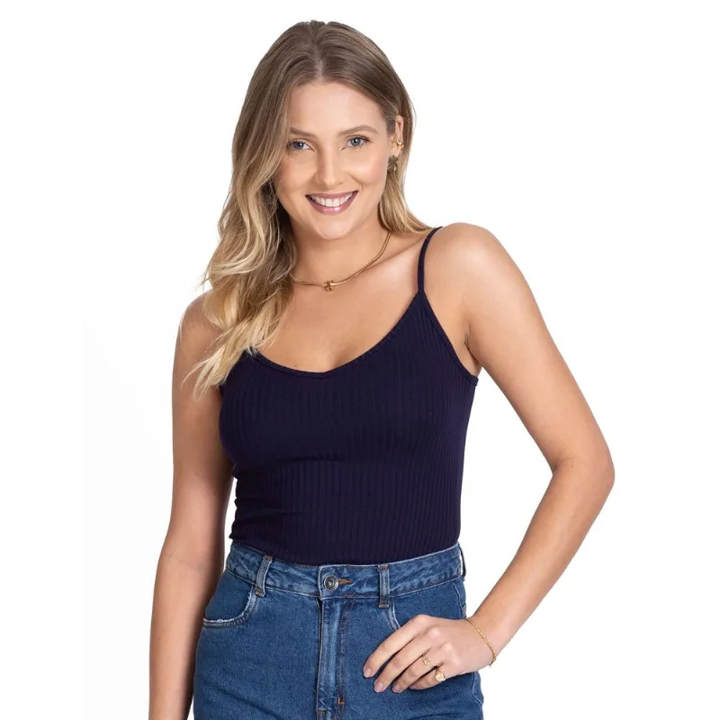 Blusa De Alça Feminina Select Azul Pp