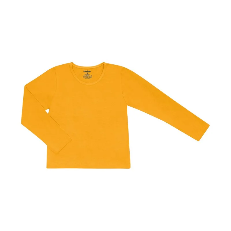 Blusa Manga Longa Infantil Feminina Rovitex Kids Amarelo 3