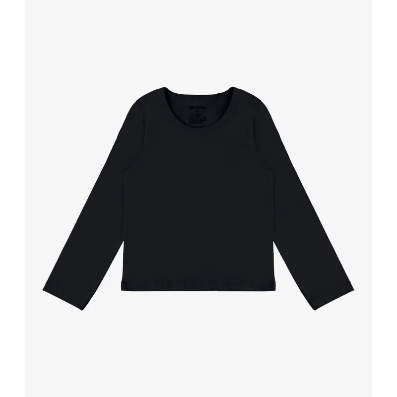 Blusa Manga Longa Infantil Feminina Rovitex Kids Preto 1