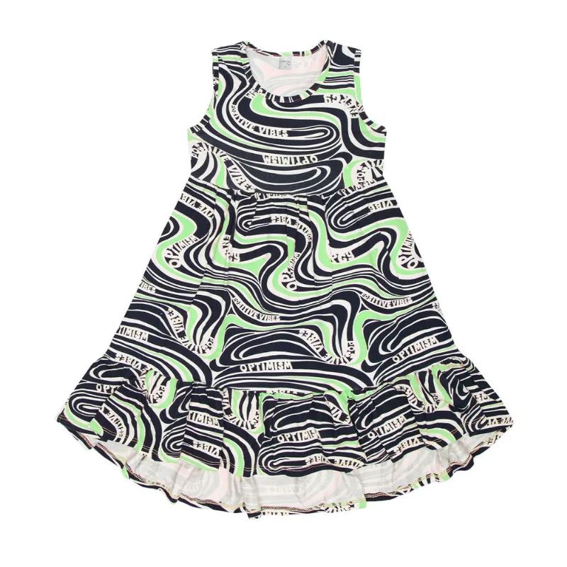 Vestido Infantil Estampado Infinita Cor Verde 8