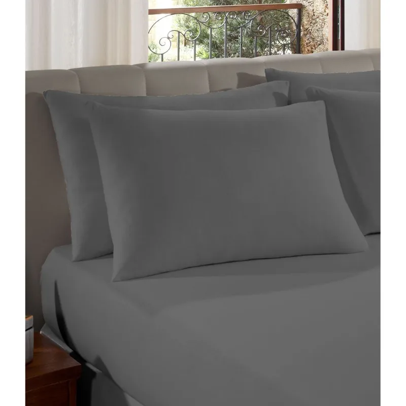 Fronha Avulsa Premium Fio Penteado Lisa Vivaldi Cinza UN