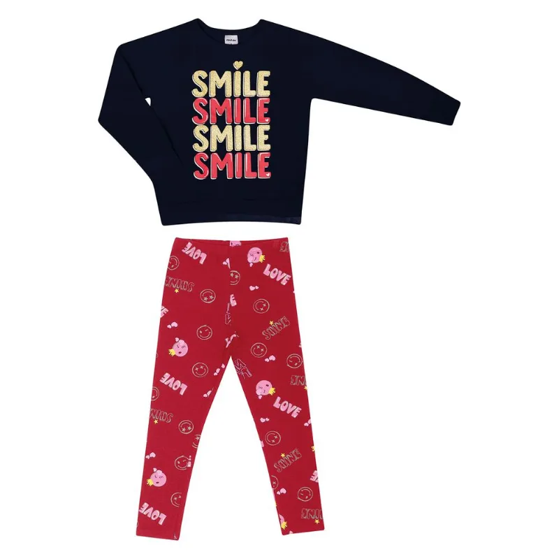Conjunto Infantil Feminino Smile Rovitex Kids Azul 3