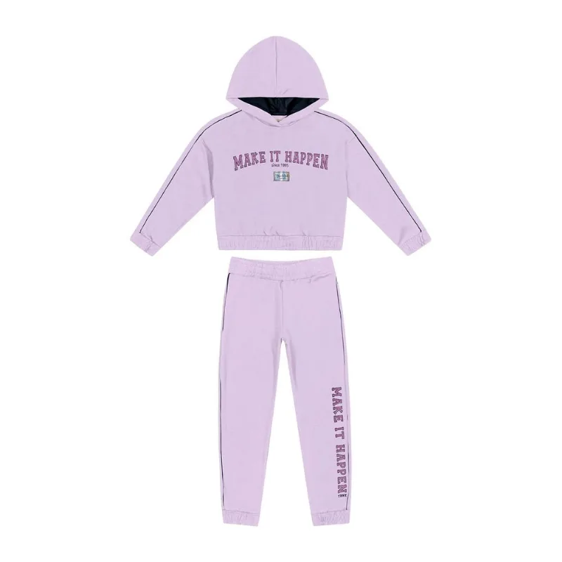 Conjunto Blusão Com Capuz E Calça Trick Nick Roxo 14