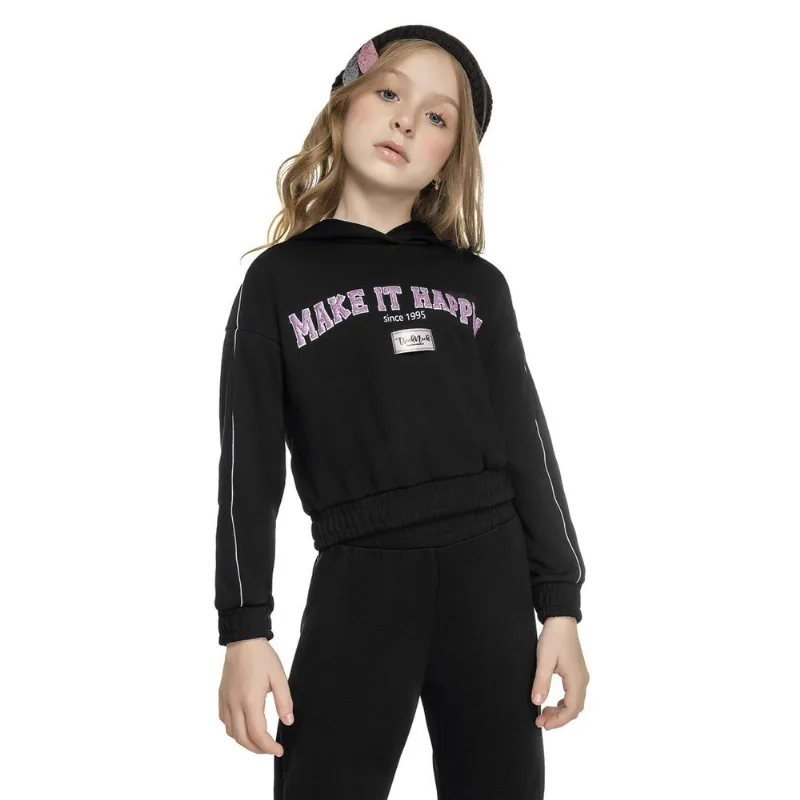 Conjunto Blusão Com Capuz E Calça Trick Nick Preto 10