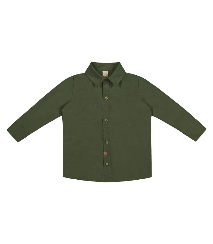 Camisa Infantil Manga Longa Trick Nick Verde 1